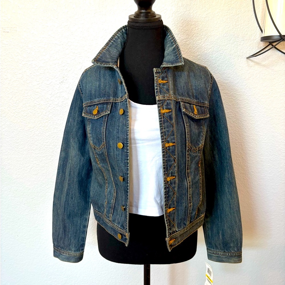 Maison Jules Blue Jean Jacket, size M, NWT